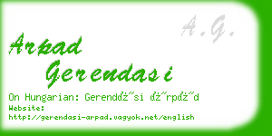 arpad gerendasi business card